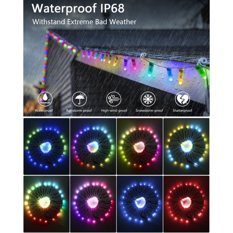 WS2811 RGB LED Pixels Light Individually Addressable 12mm Diffused Digital Full Color LED Pixel Module for